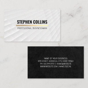 Gold Gradient Bar White Panel Pattern Business Card