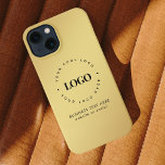 Gold Gradient Business Company Custom Logo & Text iPhone 13 Case<br><div class="desc">Promote your business with this cool iPhone case,  featuring gold gradient background,  custom logo & text. Easily add your details by clicking on the "personalise" option.</div>