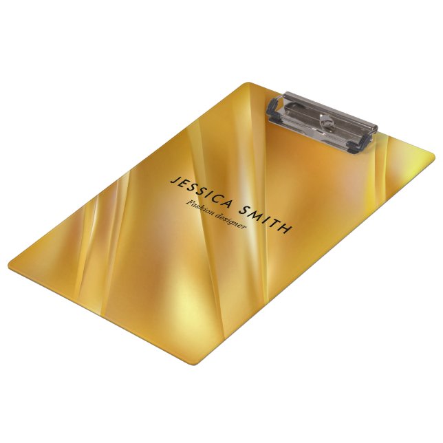 Gold gradient diagonal lines clipboard (Angled)