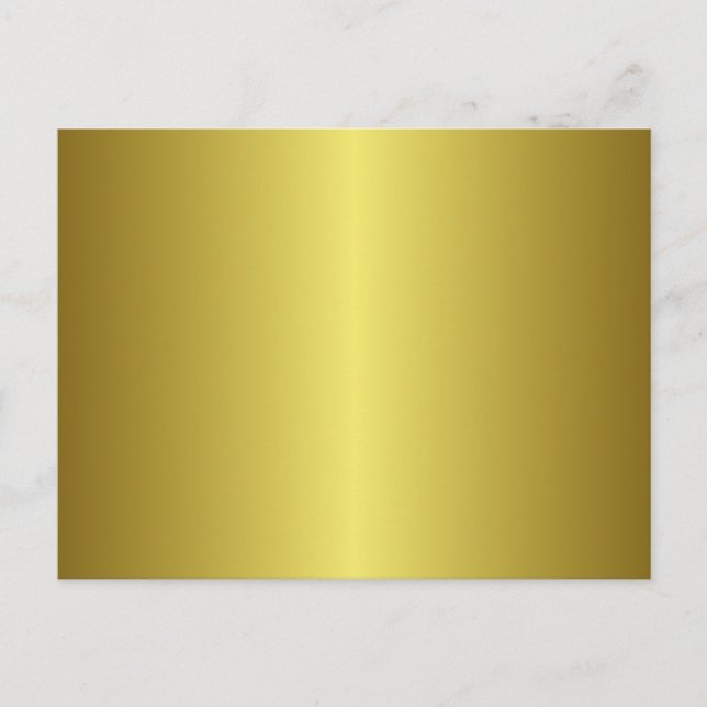Gold Gradient Faux Foil Background Blank Postcard (Front)