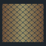 Gold Gradient: Seamless Art Deco Poster<br><div class="desc">Seamless Art Deco Pattern with Gold Gradient
Glamourous Art Deco with gold gradient. Luxurious and chic!
Art Deco gold gradient,  a classic pattern with elegance.
pattern,  deco,  gold,  blue,  illustration,  seamless,  background,  black,  abstract,  texture,  paper,  vintage,  gift,  retro,  geometric,  luxury,  fabric,  ornament,  shape,  textile</div>