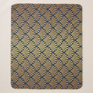 Gold Gradient: Seamless Art Deco Sherpa Blanket