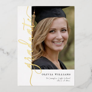 Gold Graduate Photo Graduation Party