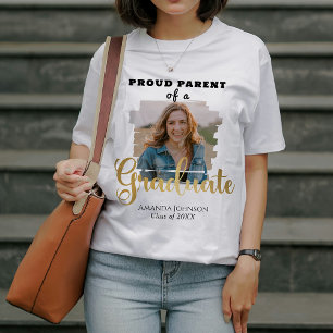 Gold Graduate Photo Proud Parent Graduation  T-Shirt