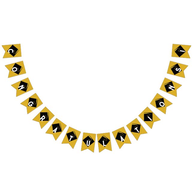 Gold Graduation Congrats Bunting (All)