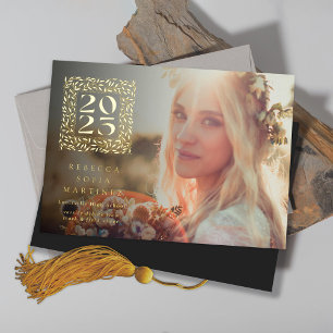 Gold Graduation Photo Announcement