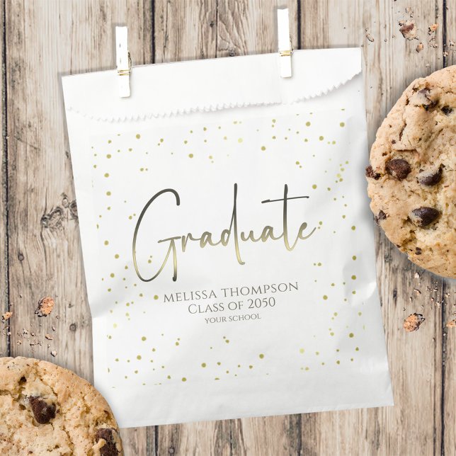 Gold Graduation Script Custom Party Favour Bag (Creator Uploaded)