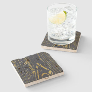 Gold Grain  Stone Coaster