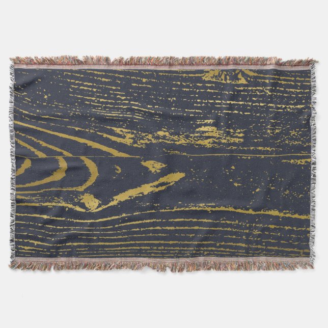 Gold Grain Throw Blanket (Front)