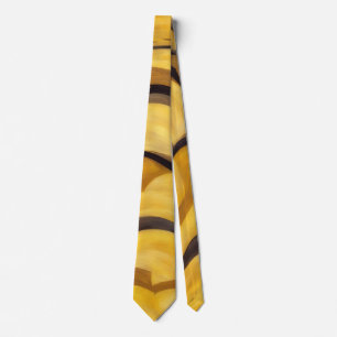 Gold Gray Black Artsy Tie