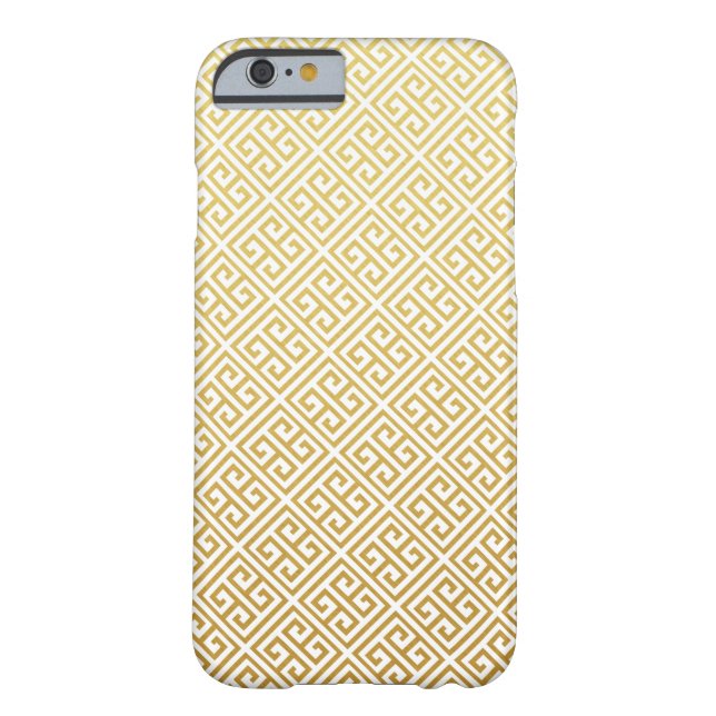 Gold Greek Key Pattern iPhone 6 Case (Back)