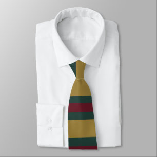 Gold Green And Red Christmas Candied Striped Tie