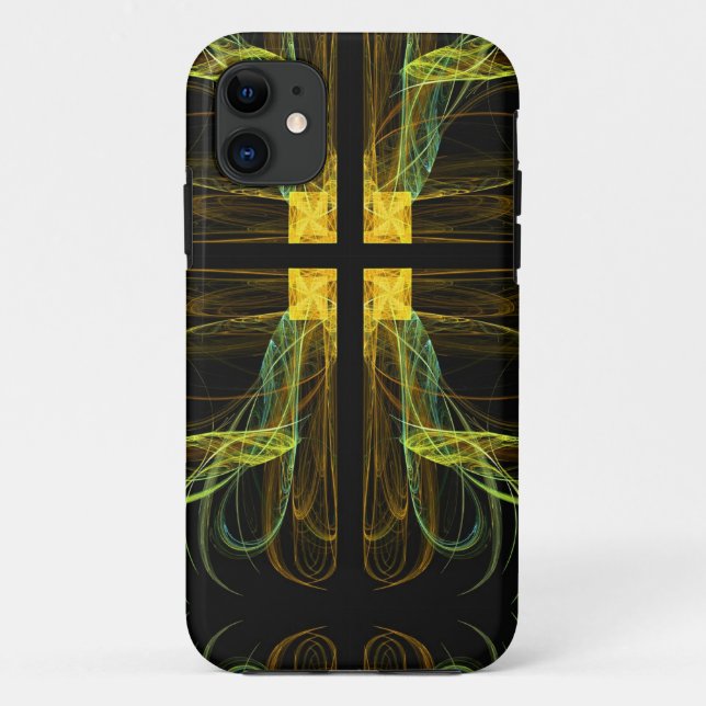 Gold & Green Cross iPhone 5 Custom Case-Mate ID Case (Back)