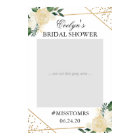 Gold Green Floral Bridal Shower Photo Prop