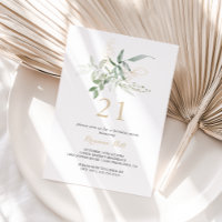 Gold Green Foliage 21st Birthday Party