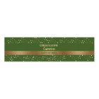 Gold Green Graduation labels personalised