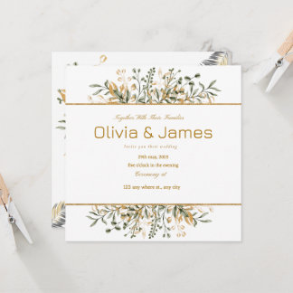 Gold Green Luxury for special day Invitation