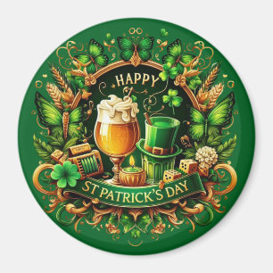 Gold & Green Ornate St. Patrick's Day Celebration Magnet