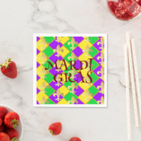 Gold Green Purple Mardi Gras Harlequin Pattern