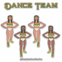 Gold Green White Dancers
