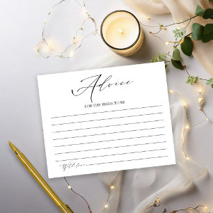 Gold Greenery Bridal Shower Advice Cards