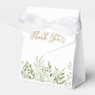 Gold Greenery Watercolor Eucalyptus Wedding Favour Box