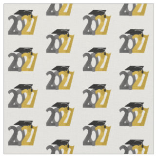 Gold Grey Class of 2027 Graduation Fabric