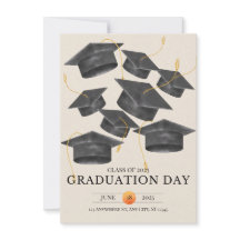 Gold Grey Graduation  Elegant Minimalist poster