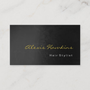 Gold Grey Hair Style Consultant Makeup Artist Business Card