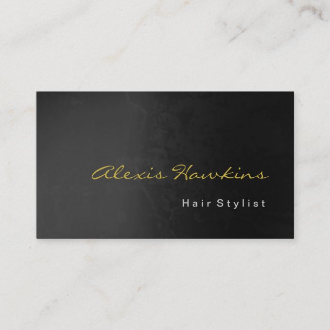 Gold Grey  Hair Style Consultant Makeup Artist Business Card (Front)