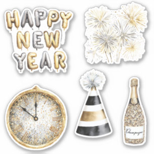 Gold Grey Happy New Year