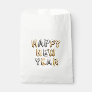 Gold Grey Happy New Year Favour Bag