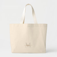 Gold & Grey Script Monogram Neutral