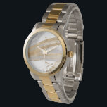 Gold & Grey Watch<br><div class="desc">Gold & Grey II by Studio W. Features grey and gold lines against a white background.</div>