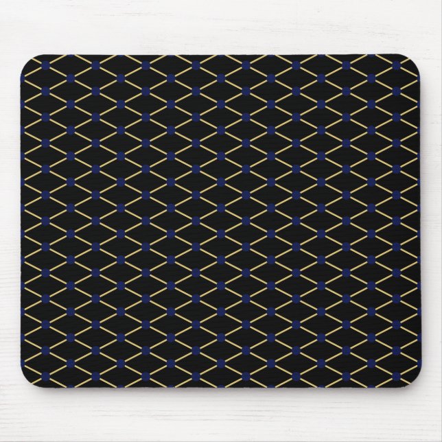 Gold grid pattern - Customise Background Colour Mouse Pad (Front)