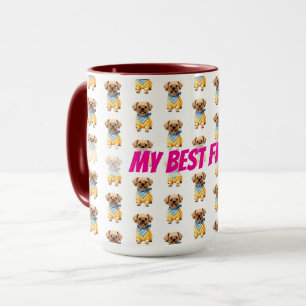 Gold Grooming Dog Personalised Elegant Collection Mug