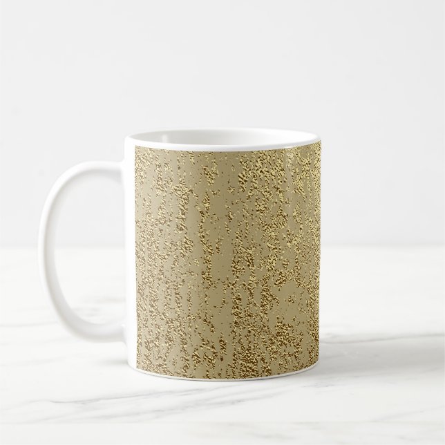 Gold grunge texture to create distressed effect coffee mug (Left)