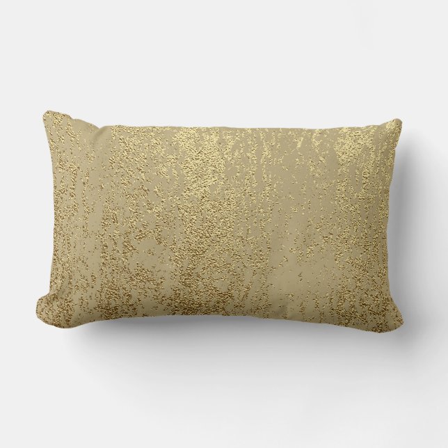 Gold grunge texture to create distressed effect lumbar cushion (Front)
