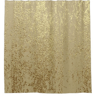 Gold grunge texture to create distressed effect shower curtain