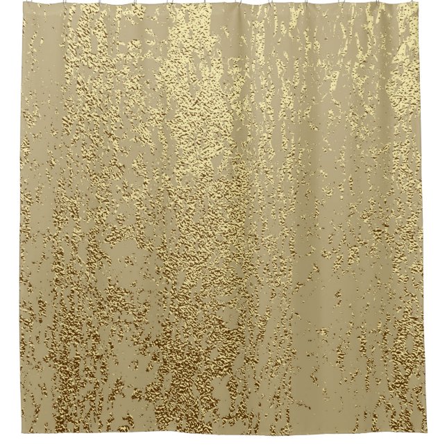 Gold grunge texture to create distressed effect shower curtain (Front)
