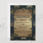 GOLD Halloween  Invitation<br><div class="desc">Cute pumpkin Boo Halloween bash pink Invitation
Adorable cute Boo Halloween illustrations kids party,  perfect Halloween party on pastel blush pink,  with cute illustrations featuring ghosts and boo painted doughnuts with witch hats,  broom,  white cute ghost,  carved pumpkin,  balloon,  spider and bats. An adorable Halloween illustration.</div>