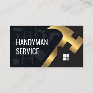 Gold Hammer Home Silhouette Business Card