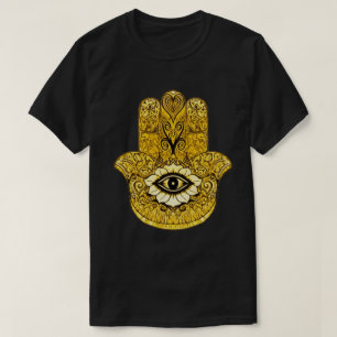 Gold Hamsa Symbol Indie Art Graphic Tee