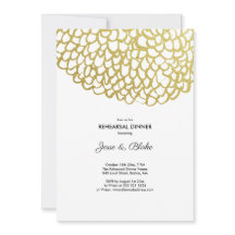 Gold Hand-drawn Petal Pattern Rehearsal Wedding