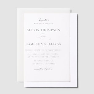 Gold Hand Lettered Calligraphy Wedding Vellum Invitations