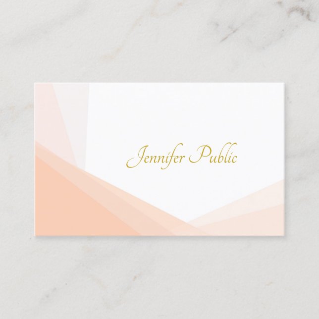 Gold Hand Script Name Professional Elegant Modern Business Card (Front)