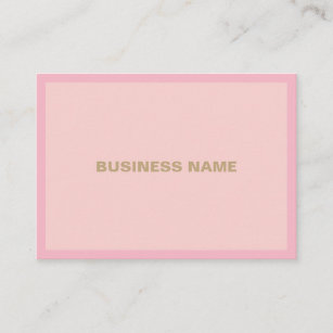 Gold Handwritten Script Pink Professional Plain Business Card