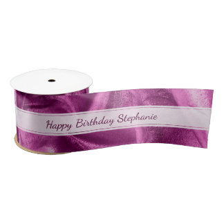 Gold "Happy Birthday"  or Any Occasion, Anyone Satin Ribbon