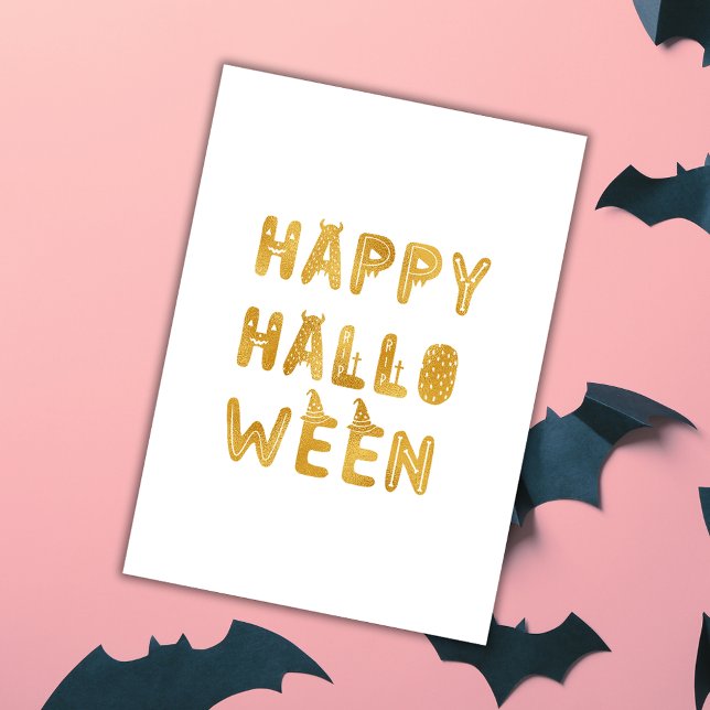 Gold Happy Halloween Card (Creator Uploaded)