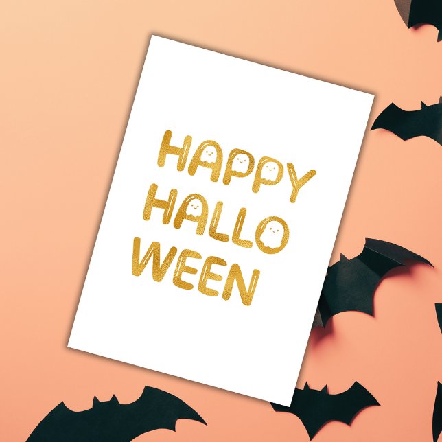 Gold Happy Halloween Card (Creator Uploaded)